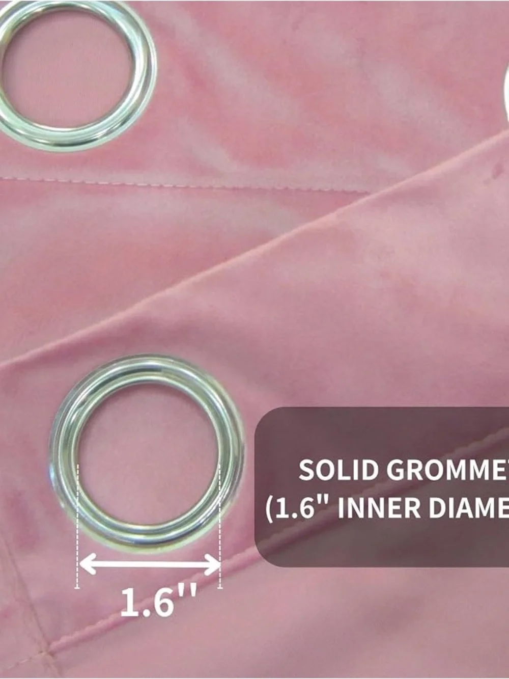 Aljctns Blush Pink Velvet Curtains 84 inches 2 Panels Set
